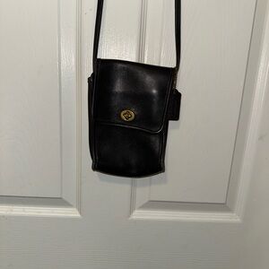 Coach Classic Black Leather Crossbody Bag